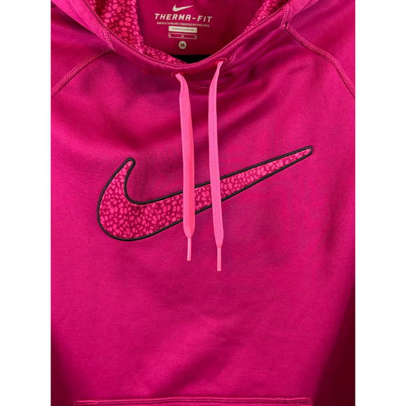 Women's Nike Therma-FIT Hoodie M Pink Black - Picture 4 of 5